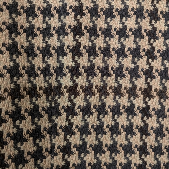 Cabi Zip Front Sweater Jacket Beige Houndstooth Gray Knit Sleeves wool  bland 12 - Picture 4 of 10